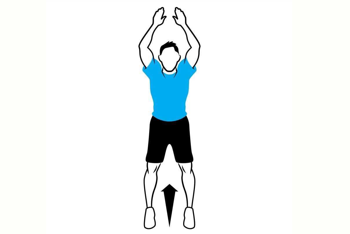 illustration of a squat jump