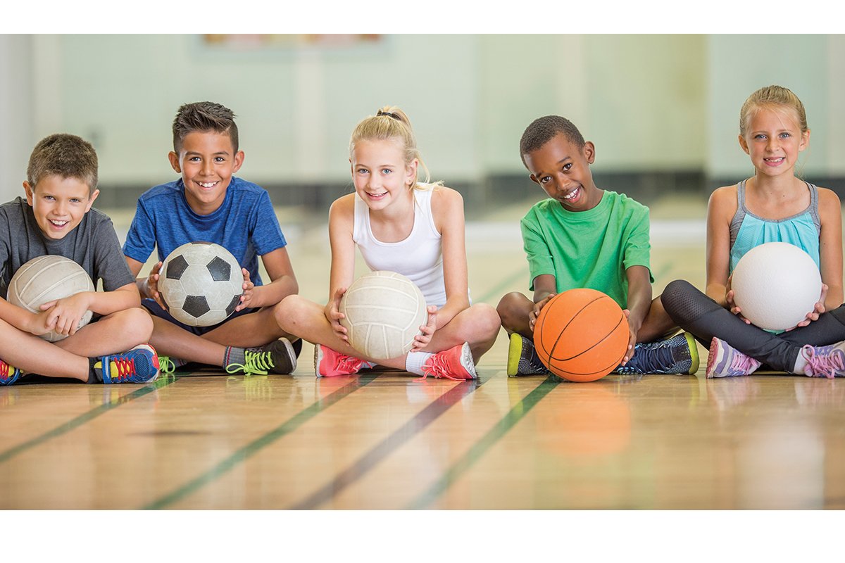 group of youth about to exercise